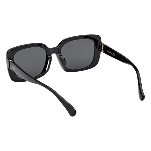 Max Mara 54mm Square Sunglasses Shiny Black / Smoke main image 6